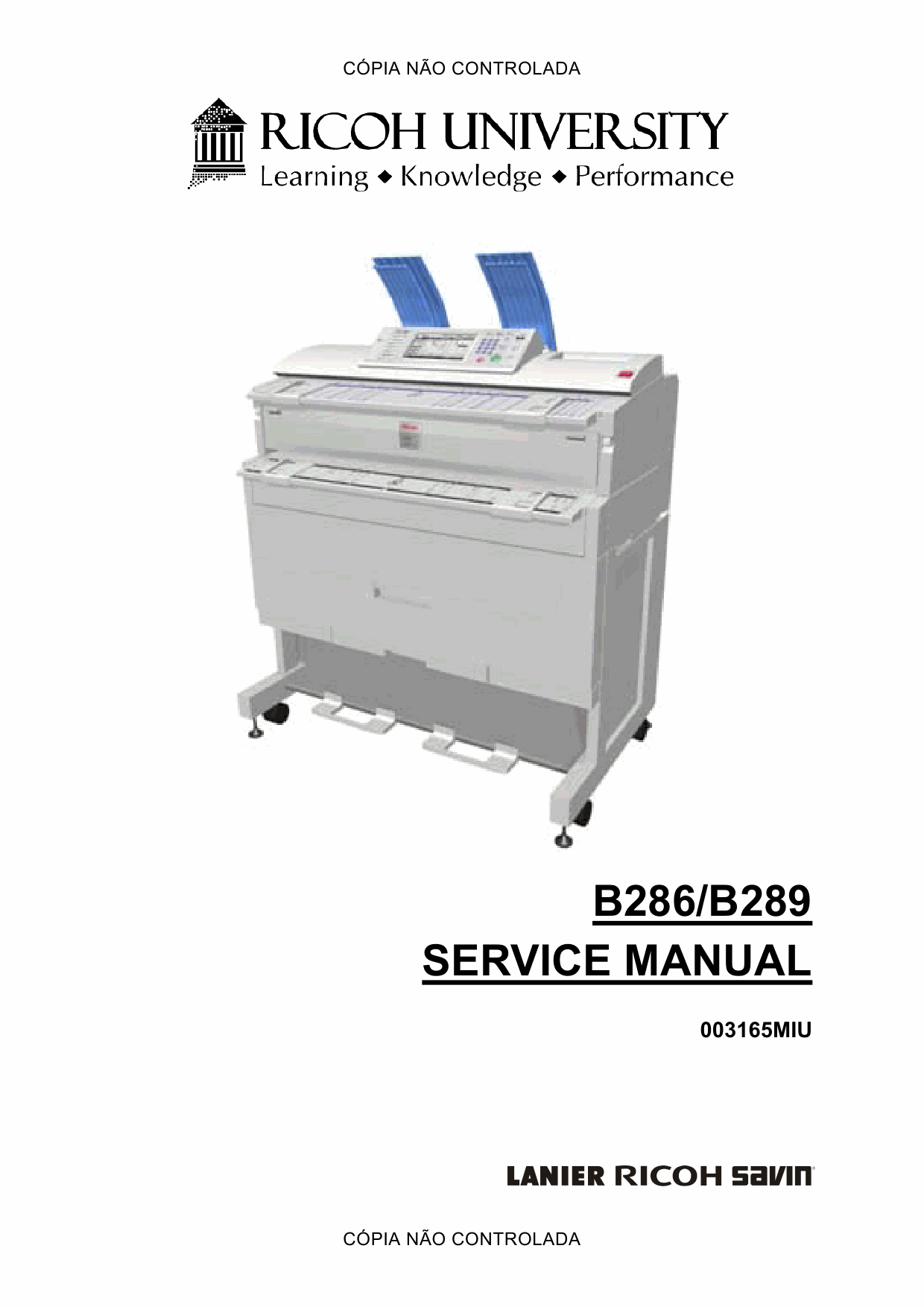 RICOH Aficio MP-W2400 W3600 B286 B289 Service Manual-1